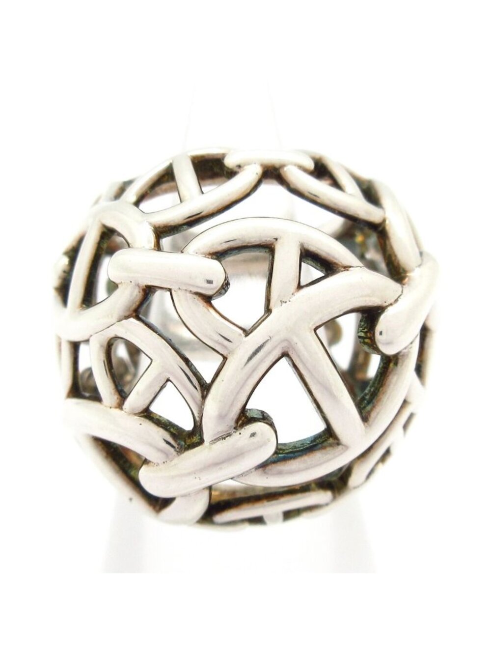 Hermes Ring 50 Chaine D'ancre Enchainee TGM Silver